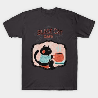 Black Cat Café T-Shirt